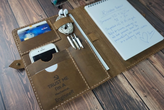 Double Sided Engineer Quotes Leatherette Passport Holder Personalized