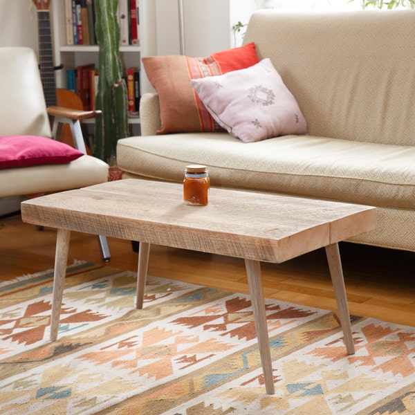GOWANUS coffee | Mid century modern inspired reclaimed wood coffee table