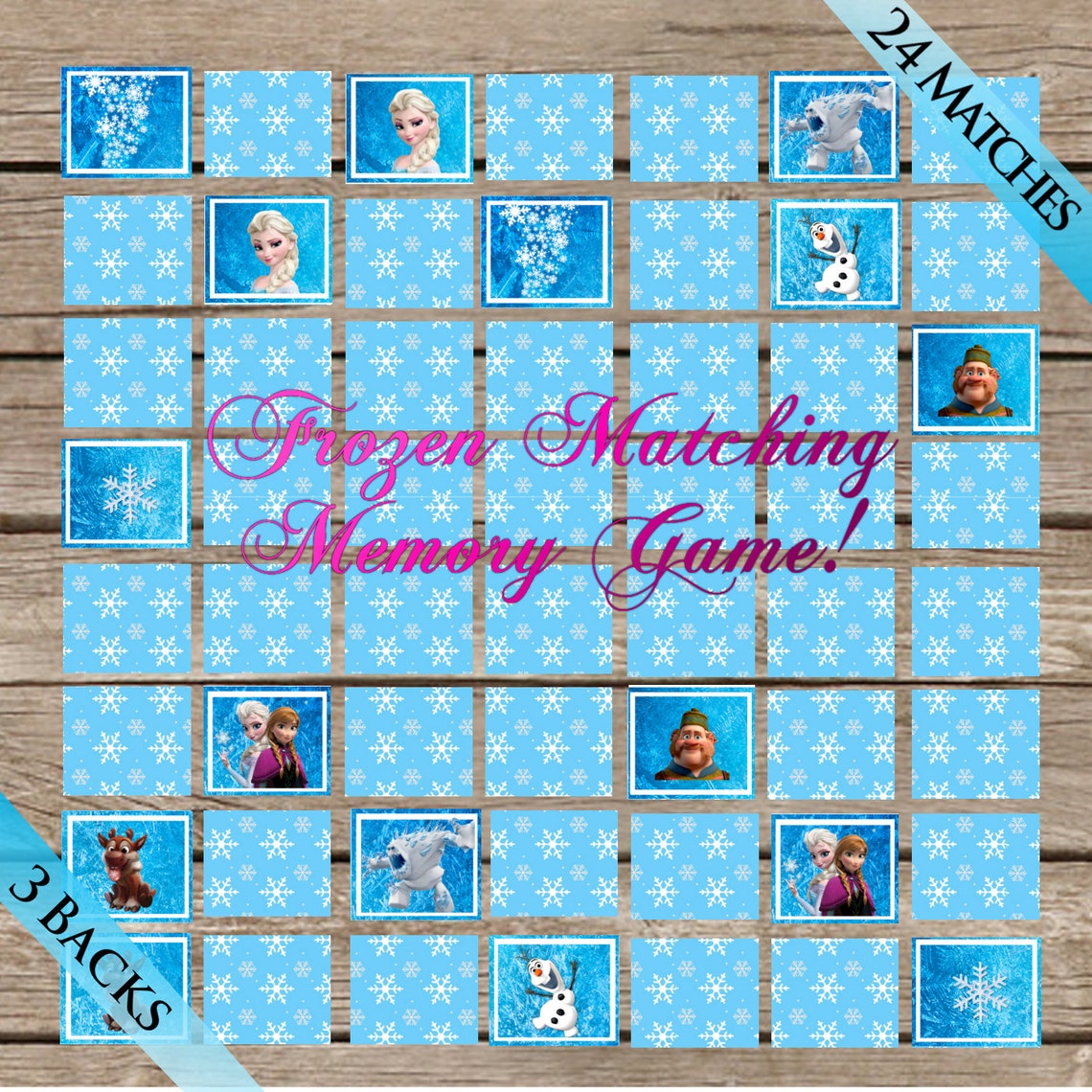 frozen memory match game