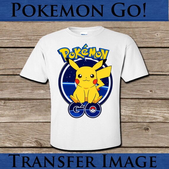 Pokemon Go Pikachu Tshirt Transfer Digital Download Printable Tshirt Image Iron On