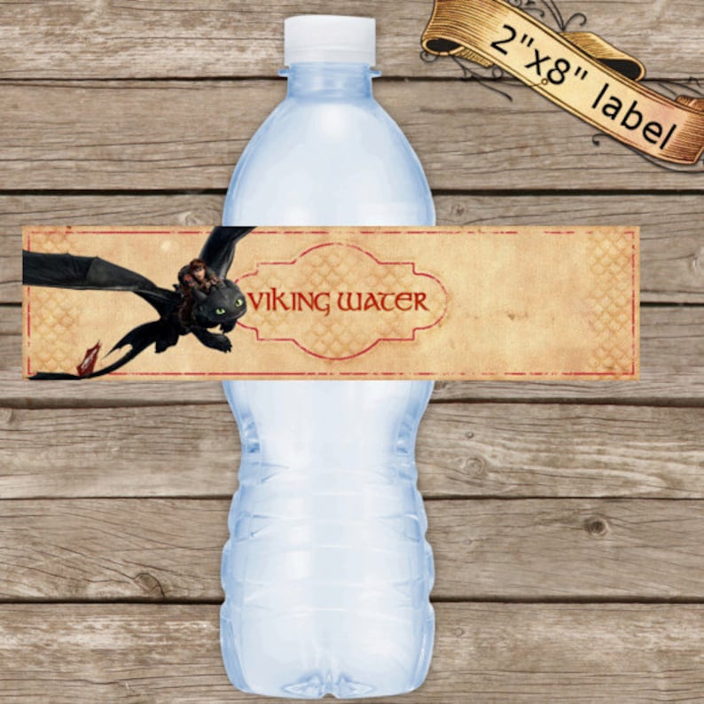 Party Printable INSTANT DOWNLOAD Birthday Labels Dragons 3 Water Bottle Labels How to Train Your Dragon 3 Bottle Labels