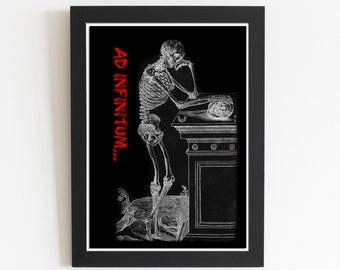 Anatomisk affisch, mänskligt skeletttryck, medicinskt tryck, anatomidiagram, antik anatomi DIGITAL NEDLADDNING