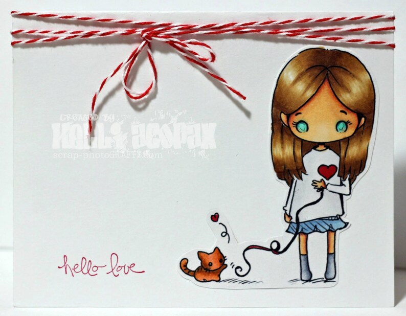 Red String DIGITALE STEMPEL Direct downloaden afbeelding 2