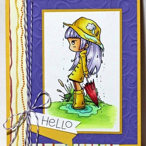 Spring Rain DIGITAL STAMP Instant Download - Etsy