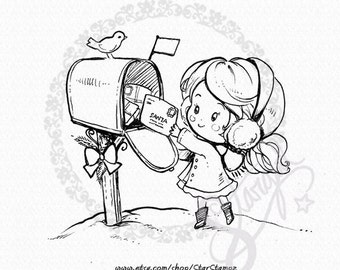 Santa's Letter  - DIGITAL STAMP Instant Download