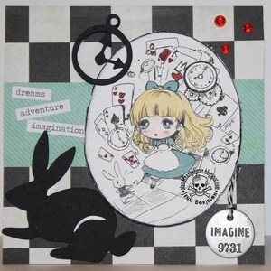 Alice Chibi DIGITAL STAMP Instant Download image 3