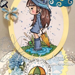 Spring Rain DIGITAL STAMP Instant Download - Etsy