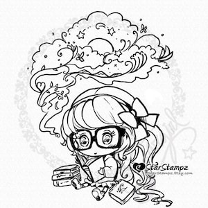 Journey Through a Book DIGITAL STAMP Instant Download