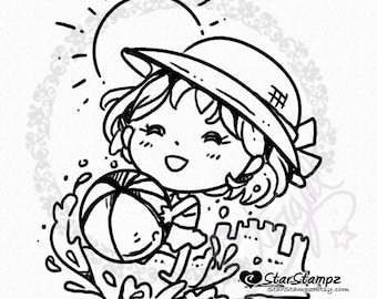 Beach Days - DIGITAL STAMP Instant Download