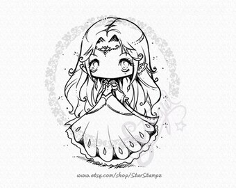 Lady Sierra - DIGITAL STAMP Instant Download