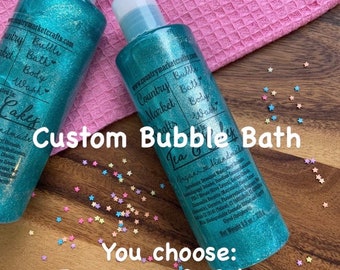 Custom Bubble Bath -  11 oz  - You Choose Scent - Colour - Fragrance - Lustre