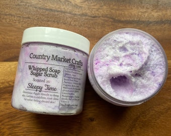 Sleepy Time - Vegan Emulsified Sugar Scrub 4.5  oz Lavender Chamomile