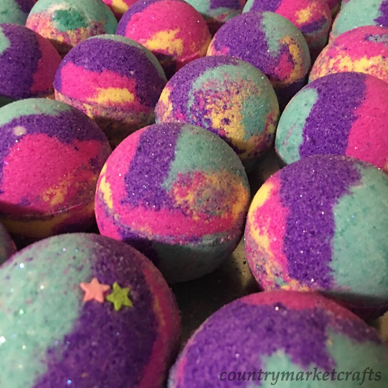 Fairy Dust Bath Bombs Bath Vegan Bath Bomb Natural Bath Fizzy Etsy