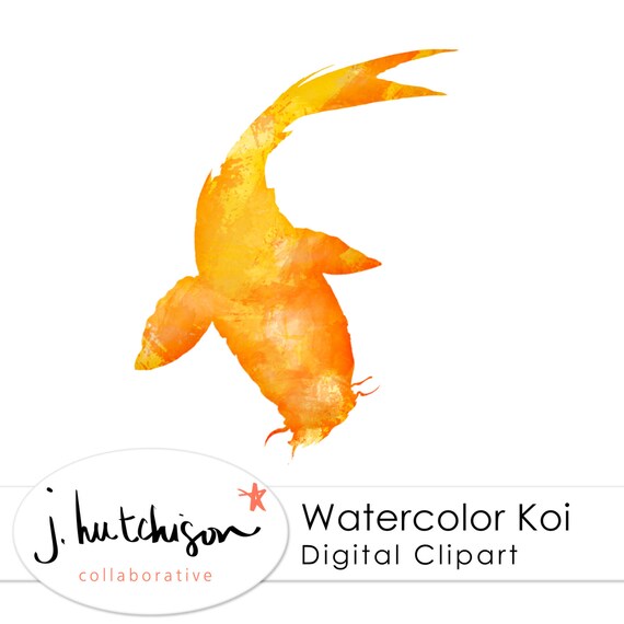 Commercial Use Instant Download Koi Fish Clipart Golden Etsy