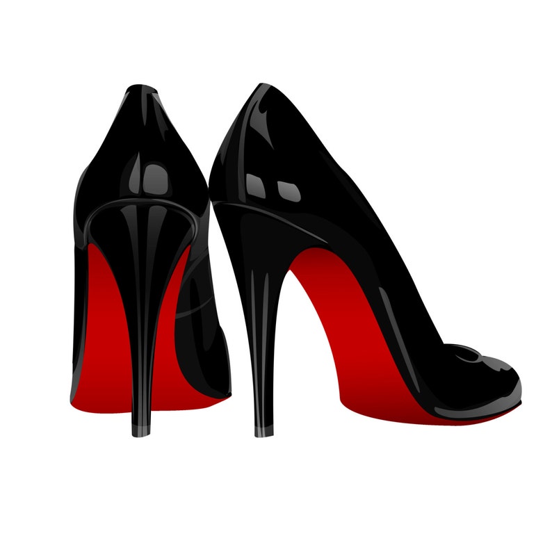 high heel shoes with red soles