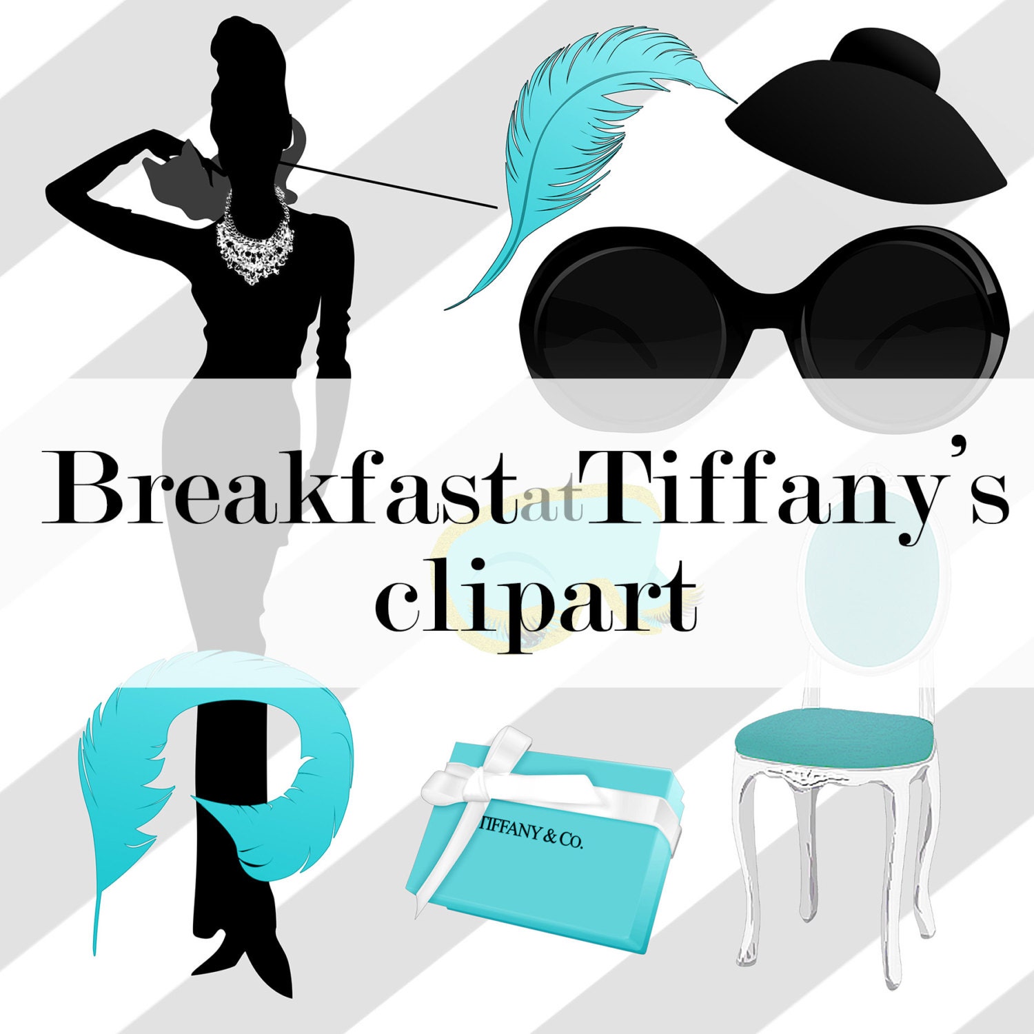 Download Breakfast at Tiffany's Digital Clipart Vector PNG | Etsy