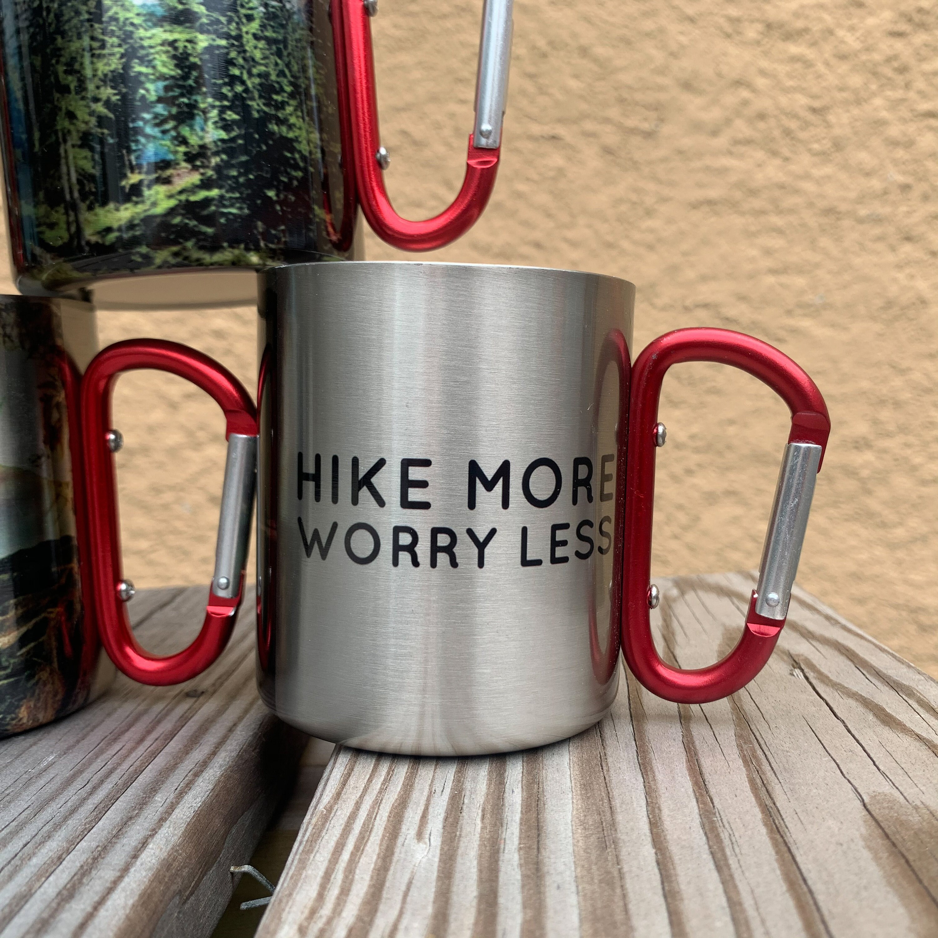Hike More Worry Less Camping Mug Hiking Gift Rock Climbing Etsy