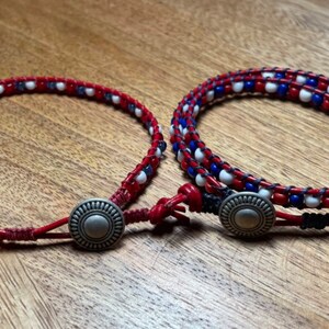 Double Wrap Beaded Bracelet/Ankle Bracelet Set