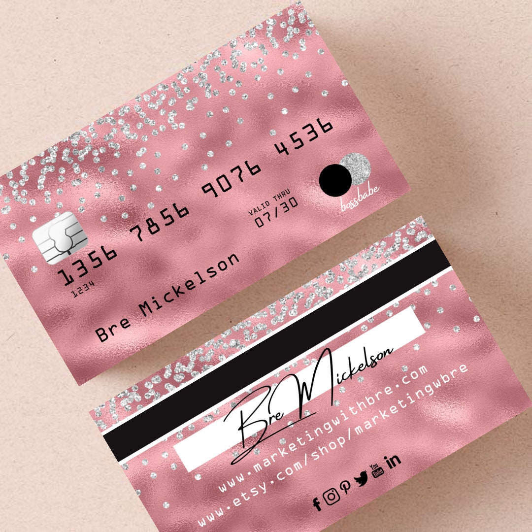 Credit Card Style Business Cards Printed Cards Etsy