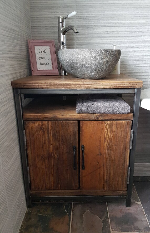 Altholz Industrie Badezimmer Waschbecken Waschtisch mit Türen | Etsy