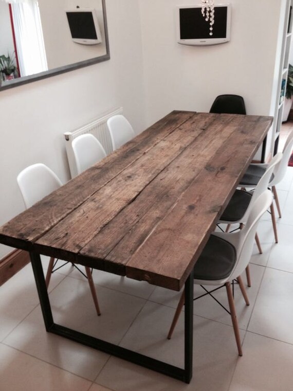 Reclaimed Industrial Chic 6-8 Seater Dining Table Bar Cafe | Etsy
