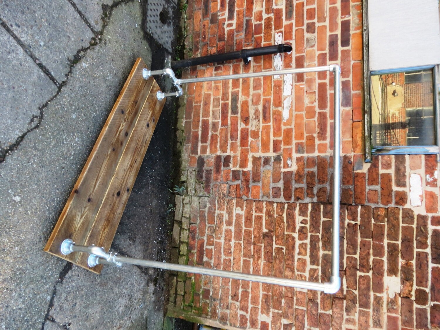 Reclaimed Industrial Chic Gas Pipe Clothes Hanging Rail Shop Etsy