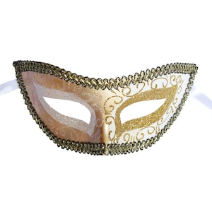 Gold Venetian Mask Masquerade Ball Prom Party Mardi Gras Halloween Costumes Wedding Decoration 4J6A, SKU 7K13