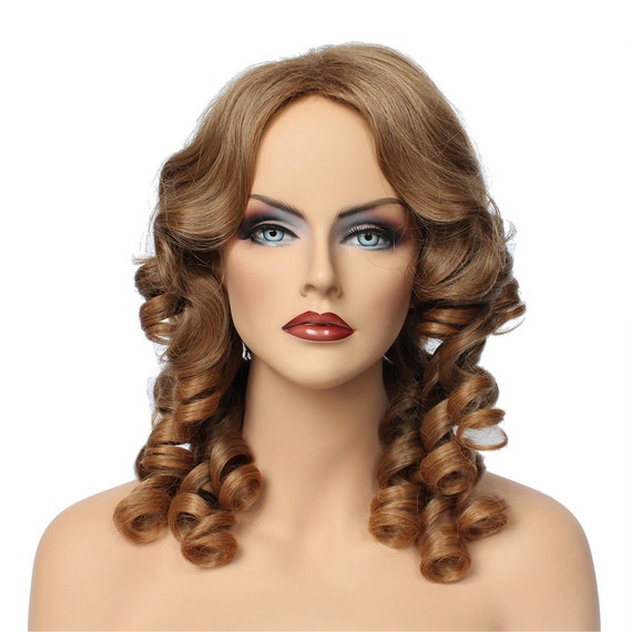Classic Cap women Synthetic wavy Medium Butter Scotch full wig HengFeng MHL06   SKU: 10C21