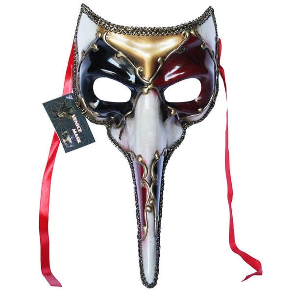 Red Venetian Long Nose Mask Masquerade Ball Prom Party Mardi Gras Halloween Costumes Wedding Decoration 11E1A, SKU 7K22