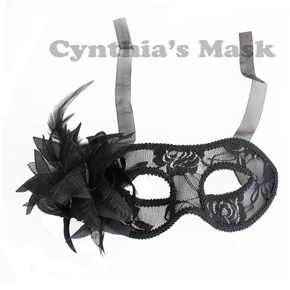 Red Floral Venetian Masquerade Mask Party Prom Mardi Gras Halloween Costume