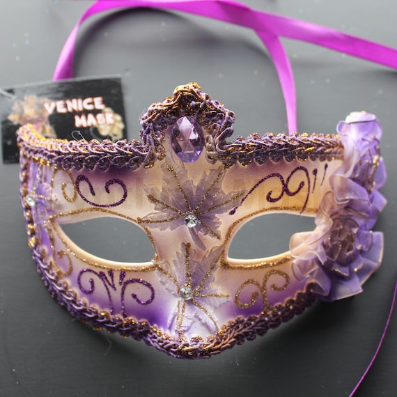 Regal Purple Pretty Lady Floral Venetian Masquerade Norvelties Party pvc Mask  5P7A SKU: 6D21