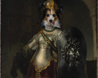 Retrato histórico de mascota de Rembrandt