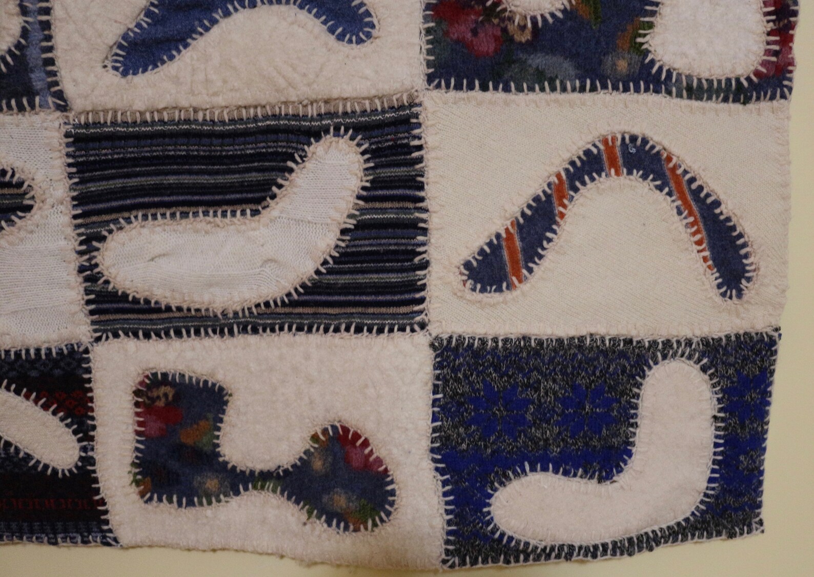 Wool Wall Art 28 X 33 Wool Applique Art Piece Etsy