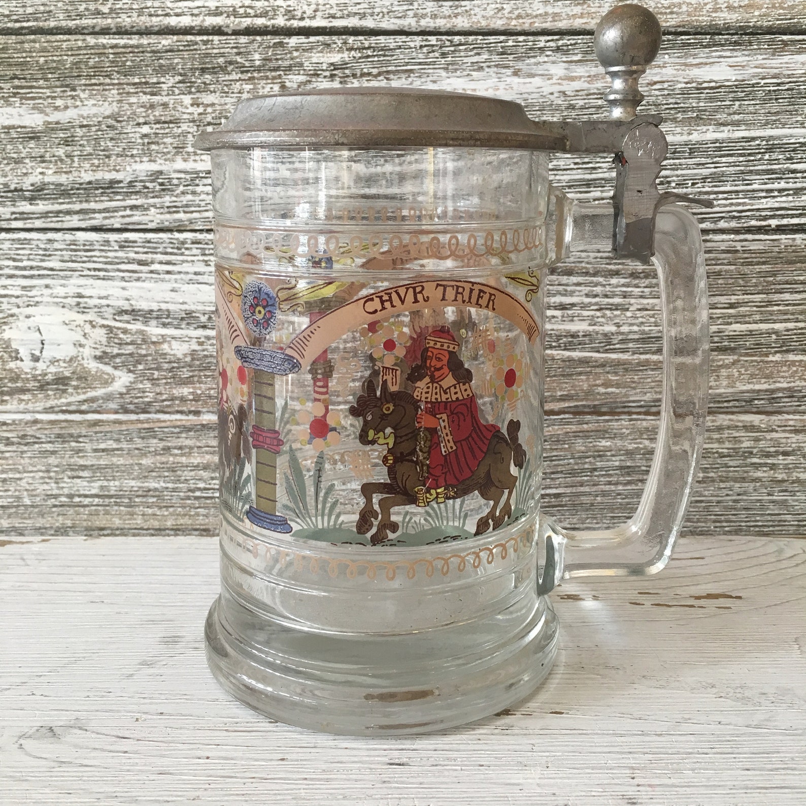 Vintage Beer Stein Mug With Pewter Hingelid Beer Drinking Etsy Australia