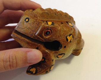 Instrument à percussion grenouille en bois, Guiro, Bois sculpté à la main, Cadeaux musicaux, Amateur de musique