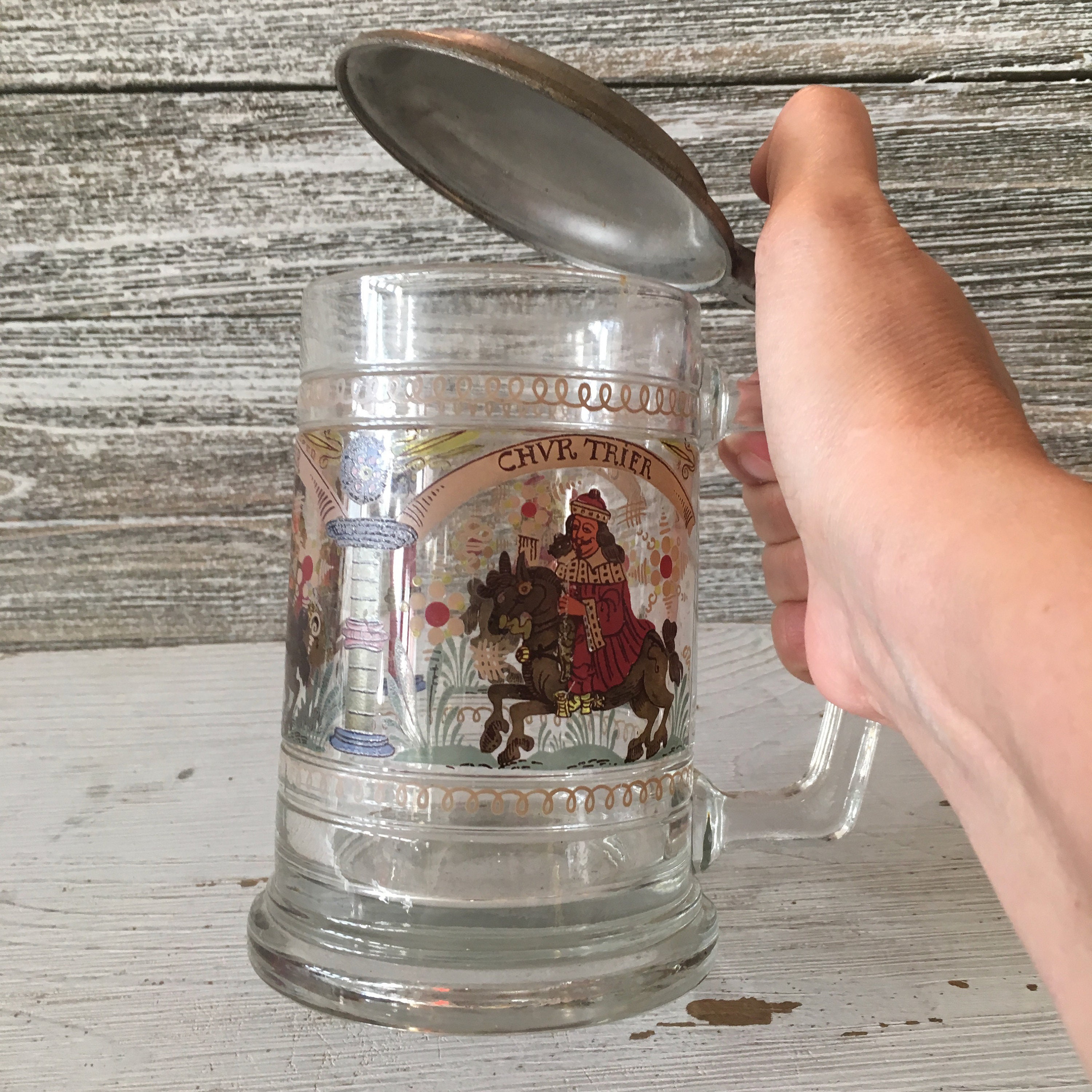 Vintage Beer Stein Mug With Pewter Hingelid Beer Drinking Etsy Australia