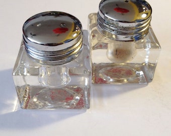 Vintage Salt and Pepper Shakers - Glass - Vintage Kitchen