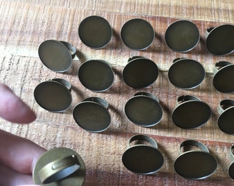 18 Ring Blanks in Antique Bronze Finish, vintage Ring Bases 1 pouce Ajustable Blank Tray Rings, Jewelry Making DIY Suplies and Findings