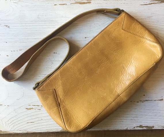 Vintage DKNY Handbag Small Purse for Women Dijon Mustard Yellow
