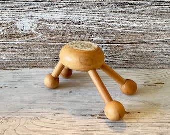 Natural Wood Handheld Body Massager,