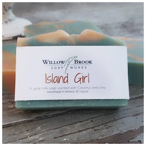 Island Girl Goats Milk Soap, Cold Process Soap, Handmade soap