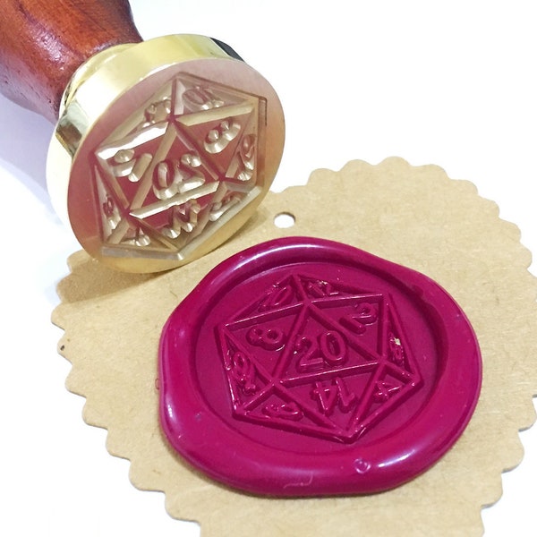 D20 Gamer Dice Wax Seal Stamp / Envelop Seal / Letter Seal / Starter Kit / Wax Stick Box Set