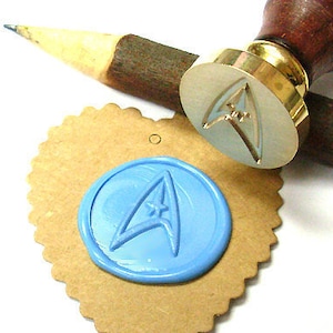 Emblème Starfleet, Sceau de cire, commandant de la Fédération, invitation à un mariage, invitation à une fête d'anniversaire, enveloppe à sceller, coffret cadeau (ref : P)