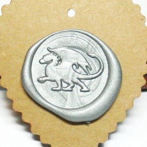 Selo de cera de dragão dinossauro voador / convite de casamento / convite para festa / selo de carta de envelope / animal mítico / conjunto de caixa de presente (ref: M)