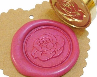 BEAUTIFUL ENGLAND ROSE Wax Seal Stamp / Rose Wedding Invitation / Birthday Party Stamp / Envelope Letter Seal / (2022 Bargain)