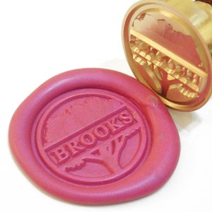 CUSTOM FAMILY TREE Wax Seal Stamp / Personalized / Family Crest / Wedding Invitation Stamp / Envelop Letter Seal / Gift Box Set (ref : M)
