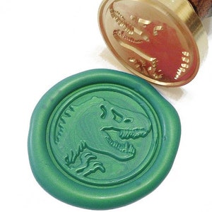 DINOSAUR T-REX SKULL Tyrannosaurus Bone Wax Seal Stamp or Wax Stick Box Set