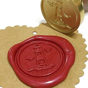 LIGHTHOUSE BEACON Wax Seal Stamp / Wedding Invitation / Birthday Party Invite / Starter Gift Box Set (ref : T)