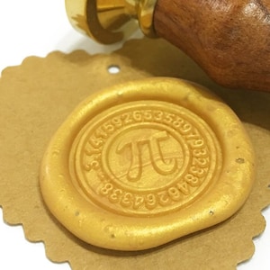 PI 3.14 Radius Wax Seal Stamp / Wedding Invitation / Birthday Party / Envelope Letter Seal / Maths Lover / Gift Box Set (ref : J04)