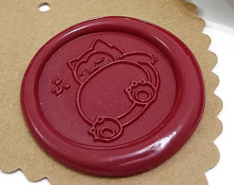 SNORLAX Wax Seal Stamp / Japan Anime Character / Wedding Invitation / Birthday Party / Gift Box Set